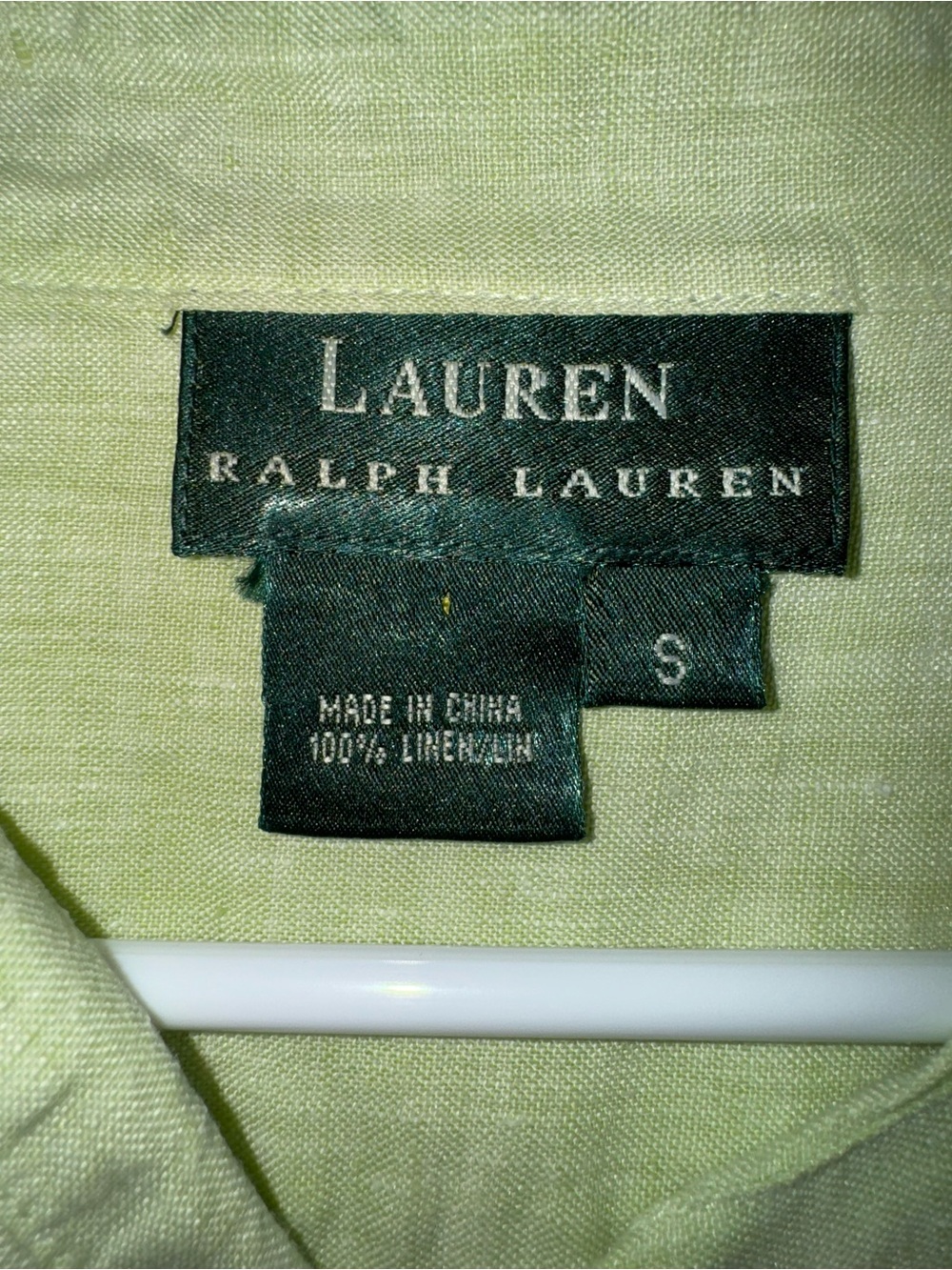 Lauren Ralph Lauren 100% Linen Button Shirt Small Mint Green - Picture 2 of 5